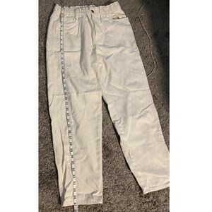 High waisted off white jeans